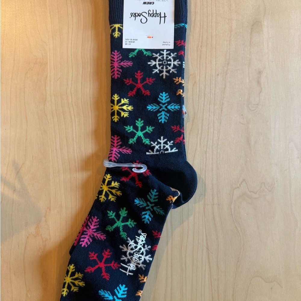 Happy Socks Men's Colorful Snowflake Socks